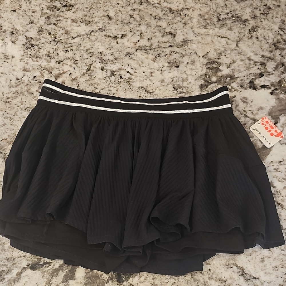 FP Movement by Free People Black Skort with White Accents
